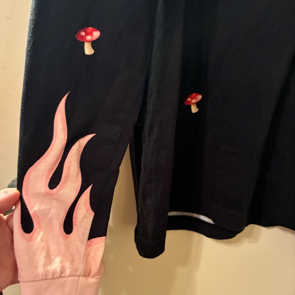 RARE Teddy Fresh x Dr. Albert Frankenstein Flames & Dragon Long Sleeve Polo L - Picture 3 of 12